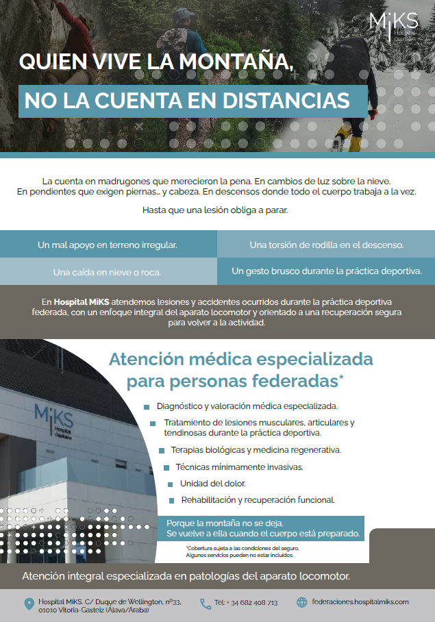 Descarga flyer federaci&oacute;n de monta&ntilde;a y Hospital MiKS