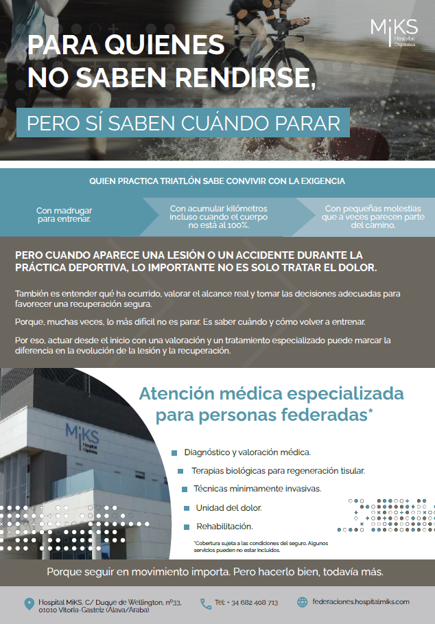 Descarga flyer federaci&oacute;n triatlon y hospital MiKS