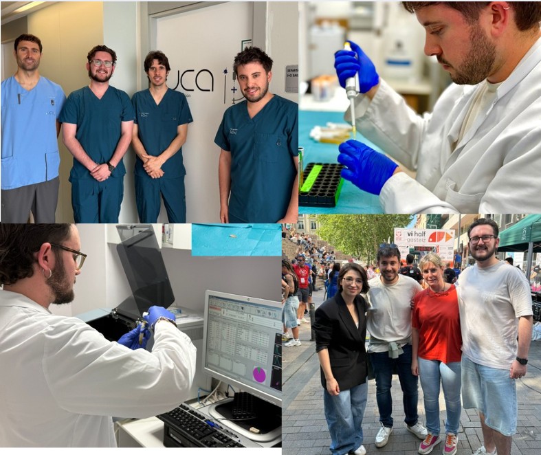 Collage estudio impacto fatiga en plasma por el equipo de Unidad de Cirug&iacute;a Artrosc&oacute;pica