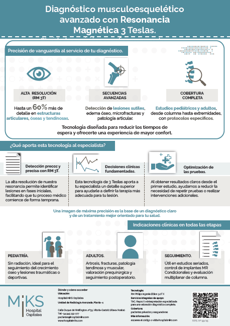 Ilustraci&oacute;n diagn&oacute;stico musculoesqu&eacute;l&eacute;tico resonancia magn&eacute;tica hospital MiKS